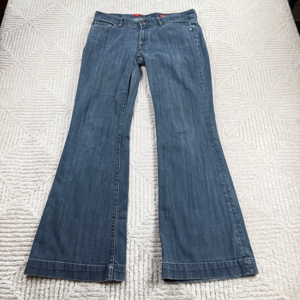 Express Eva Fit & Flare Jeans Womens 10R Blue Bootcut Stretch VTG Y2K Boho Retro